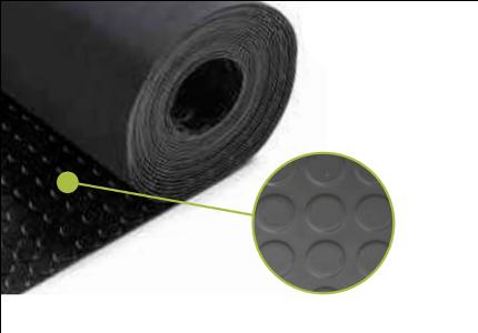 Industrial rubber matting with bubbles