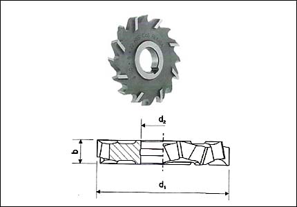 HSS-Co helical-toothed side cutter