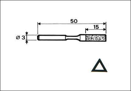 Diamond needle three-square file for Diprofil machine