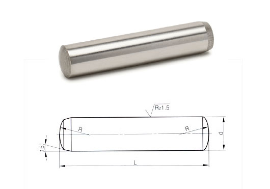 Hardened cylindrical pin, m6