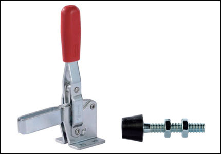 Vertical acting toggle clamp