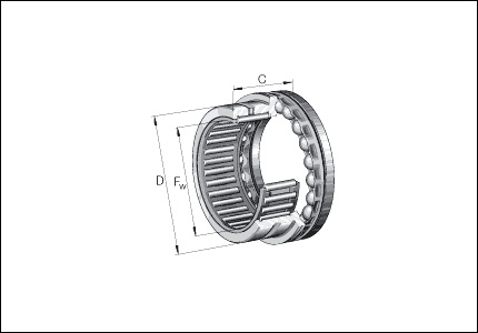 Needle roller-axial ball bearing