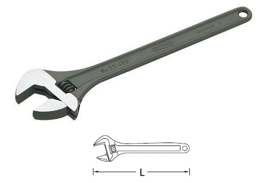 Industrial adjustable fork wrench