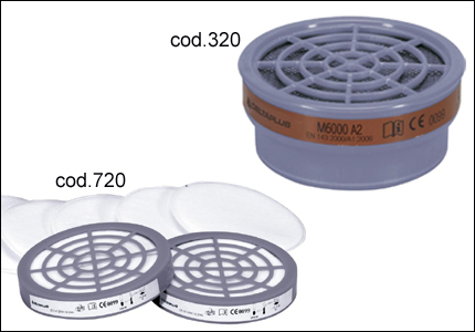 Filters M6000E for half-mask M6400