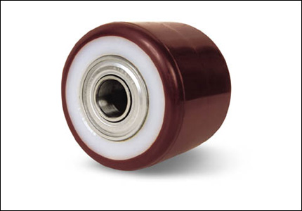 Nylon roller covered with polyurethane