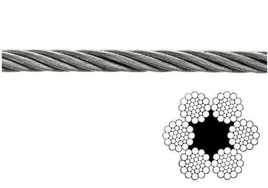 Wire rope with 216 wires for lifting systems
