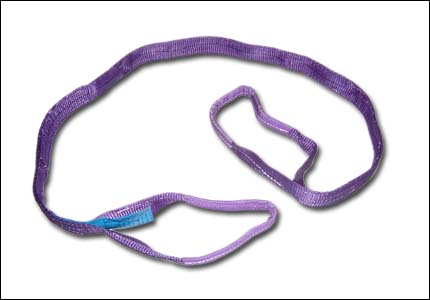 Purple polyester web sling